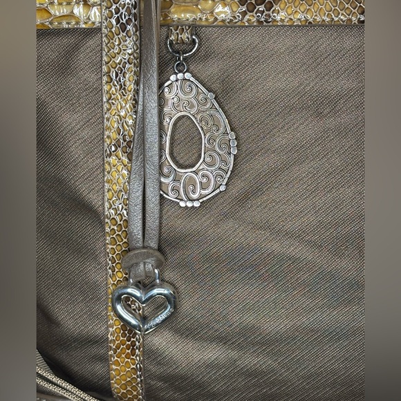 Brighton "Pretty Tough Reed" Metallic Pewter Tote Bag - Picture 5 of 11